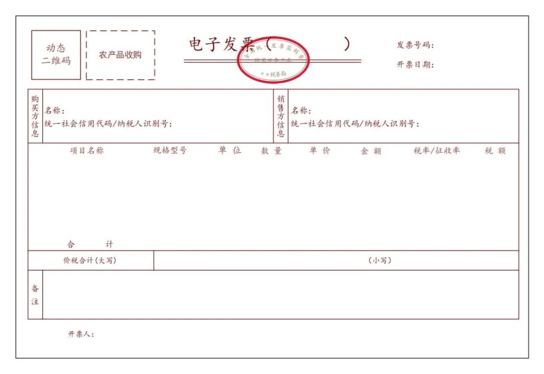 農(nóng)產(chǎn)品收購電子發(fā)票